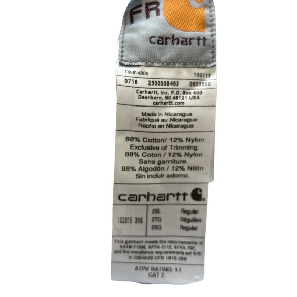 EUC CARHARTT SNAP BUTTON FLANNEL SIZE 2XL PLAID. - Picture 8 of 12